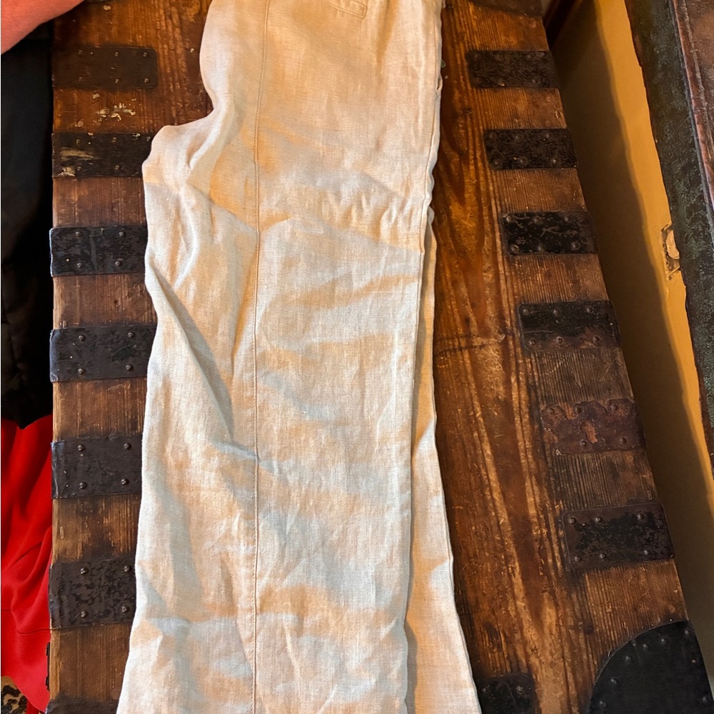 Light Beige Linen Pants